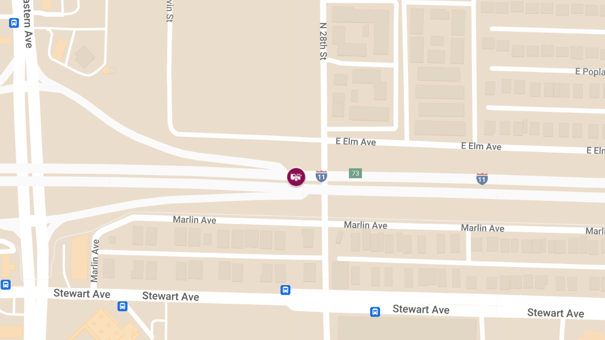 Three Injured in Multi-Vehicle Crash on I-11 near Eastern Ave