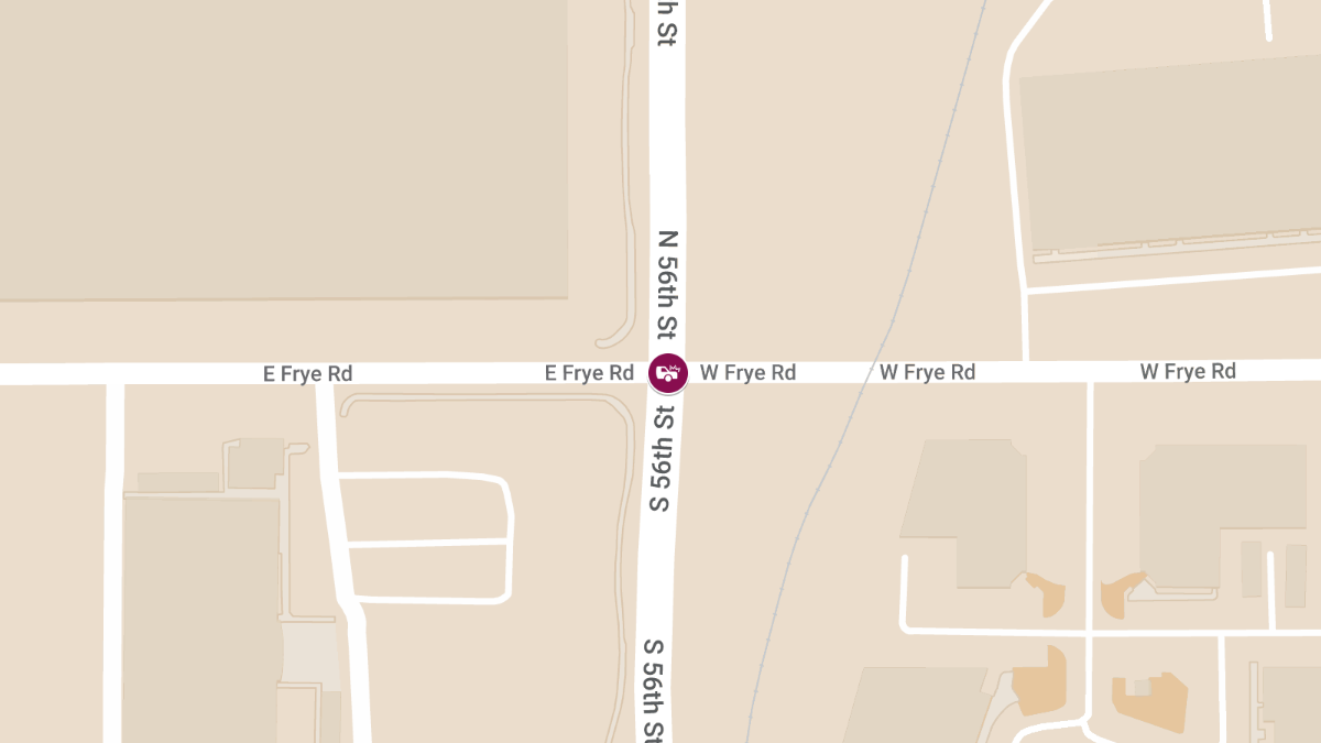 Three Injured in Two-Vehicle Crash at 56th St & Frye Rd