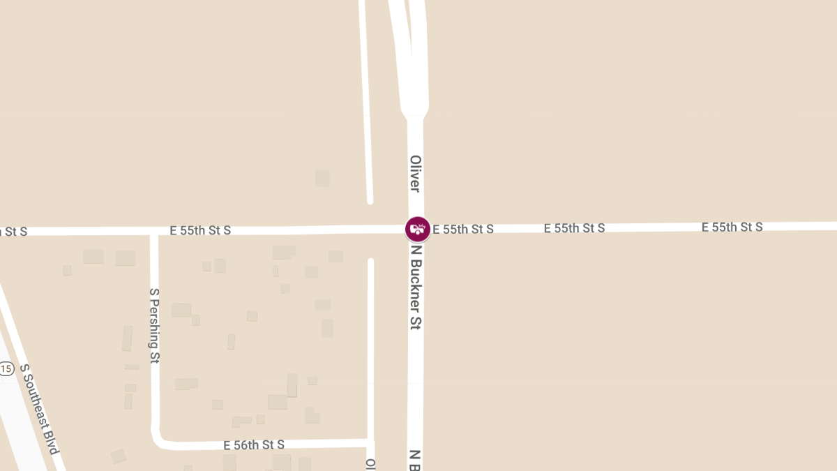 Three Seriously Injured in Two-Vehicle Crash at E 55th St S & S Oliver St