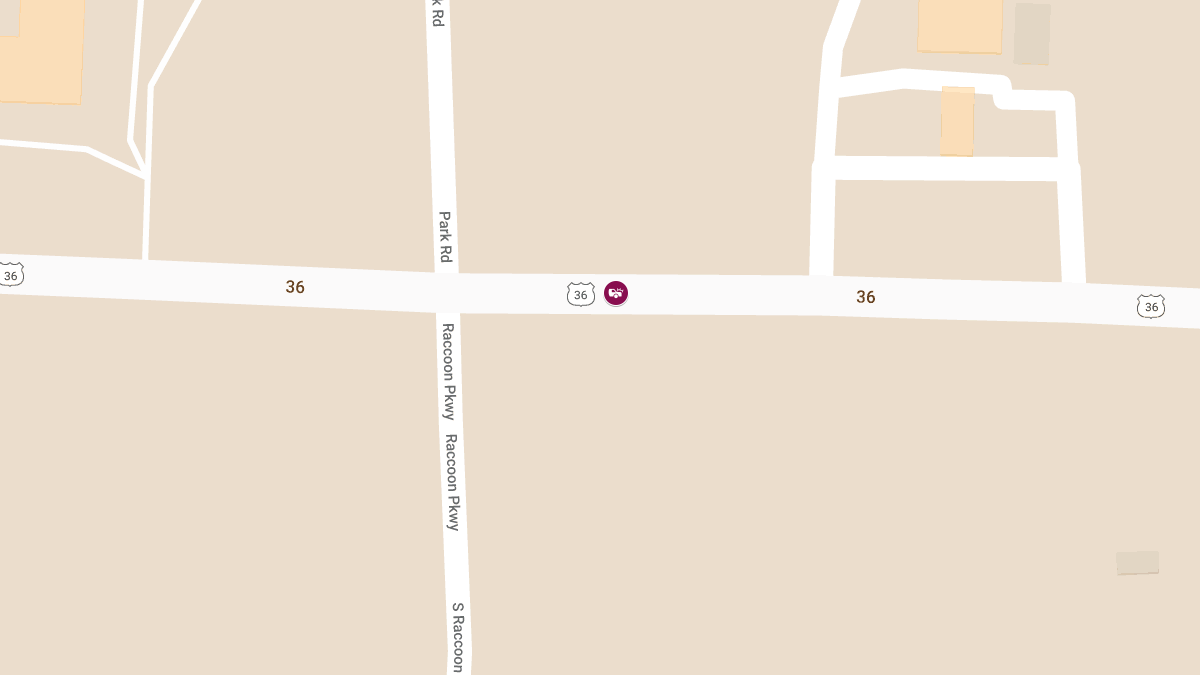 Three-Vehicle Accident with Injuries on US 36 near Raccoon Lake