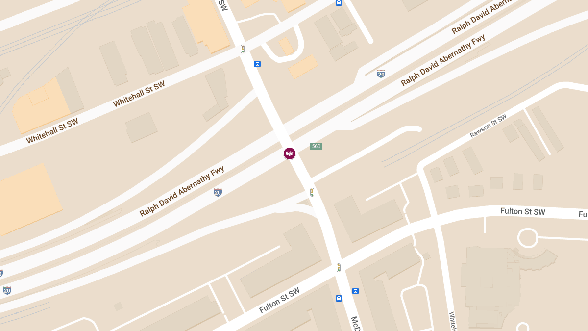 Three-Vehicle Collision with Injuries at I-20 E & McDaniel St SW