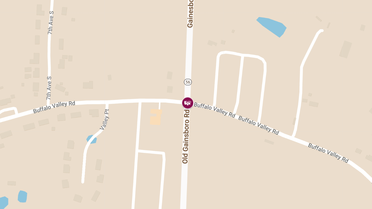 Three-Vehicle Crash with Serious Injuries at Buffalo Valley Rd & State Route 56