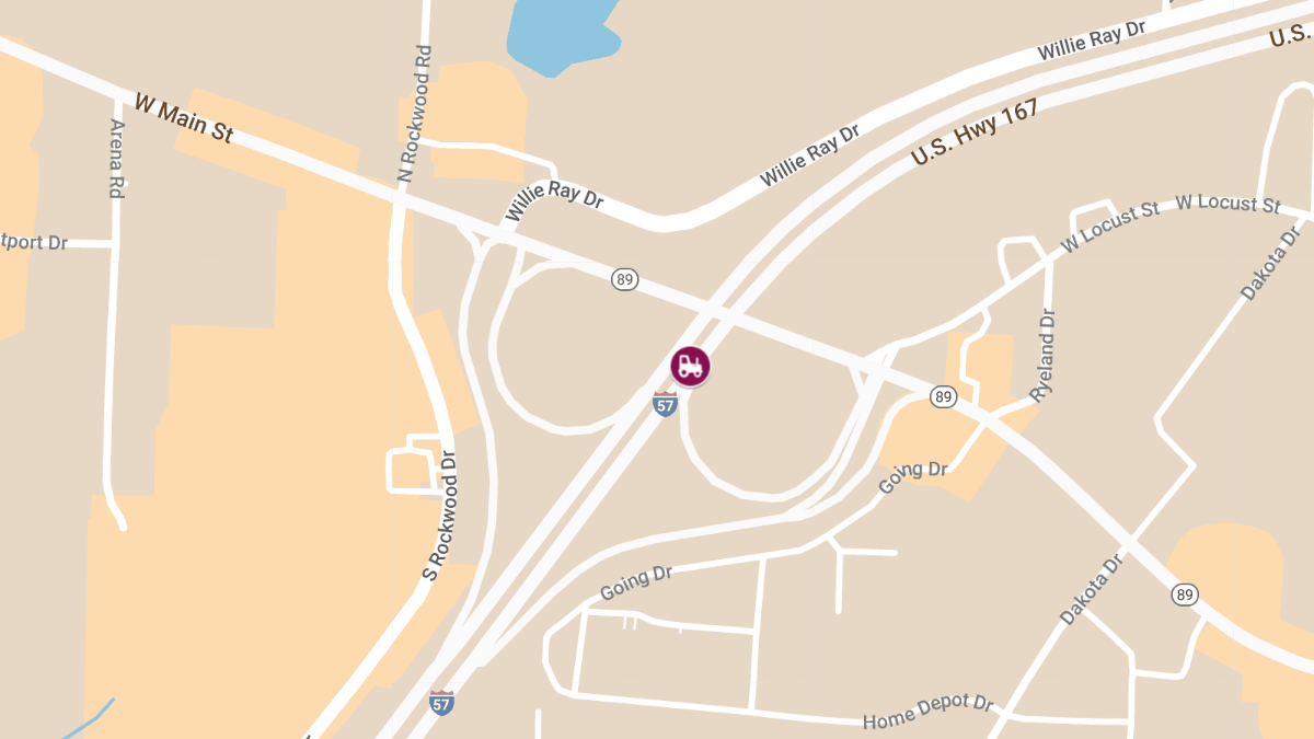 Tractor-Trailer Accident with Injury on I-57 SB Near State Highway 89