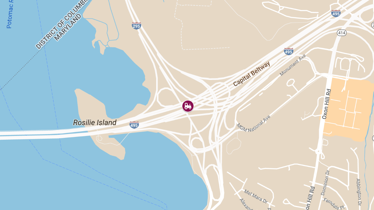 Tractor Trailer Crash with Injury at I-95 495 NB (OL Thru Lanes) at I-295 (Exit 2)