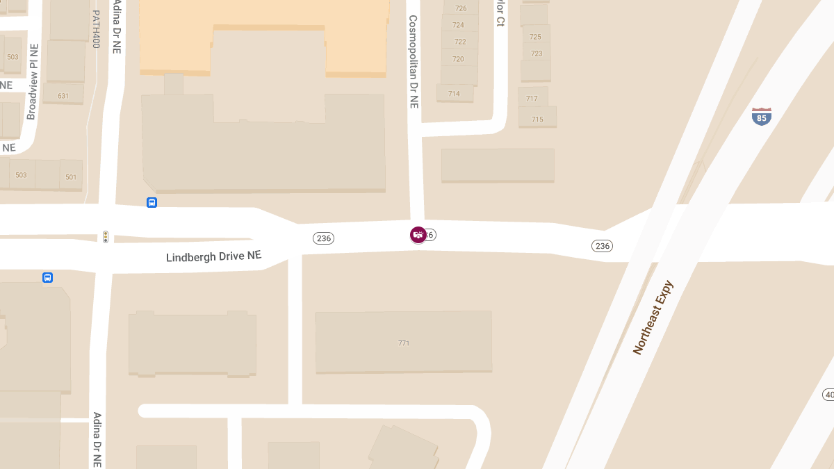 Traffic Accident with Injuries at Lindbergh Dr NE & Cosmopolitan Dr NE