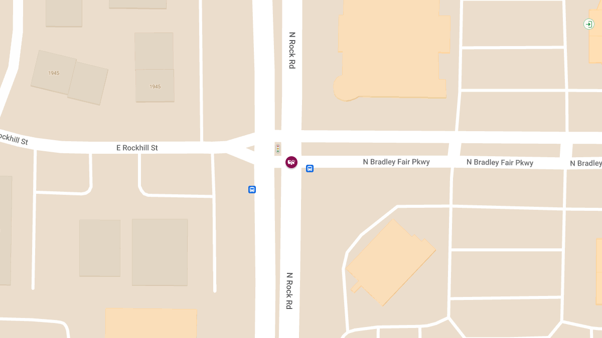 Traffic Accident with Injuries at Rock Rd & Bradley Fair Pkwy