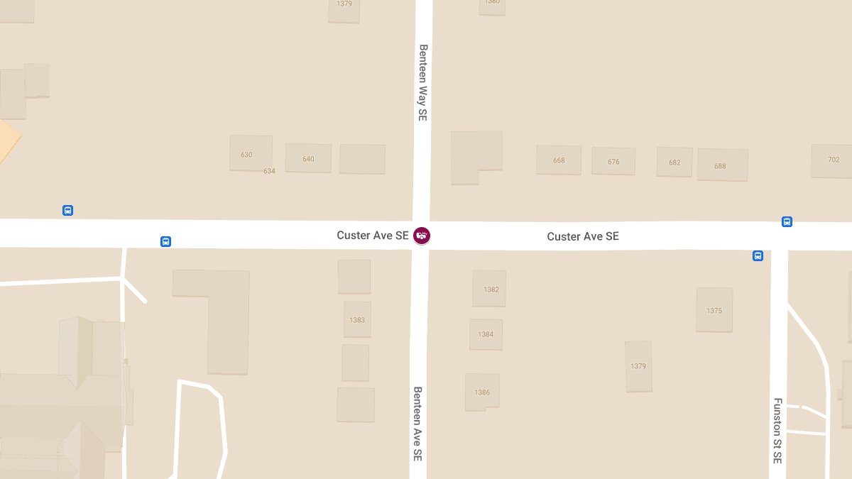Traffic Collision With Injuries at Custer Ave SE & Benteen Ave SE