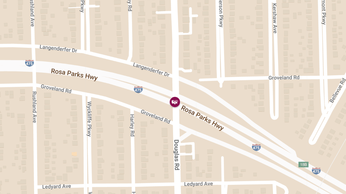Traffic Collision With Injuries at I-475 W & Douglas Rd