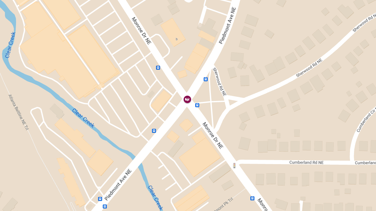 Traffic Collision With Injuries at Monroe Dr NE & Piedmont Ave NE