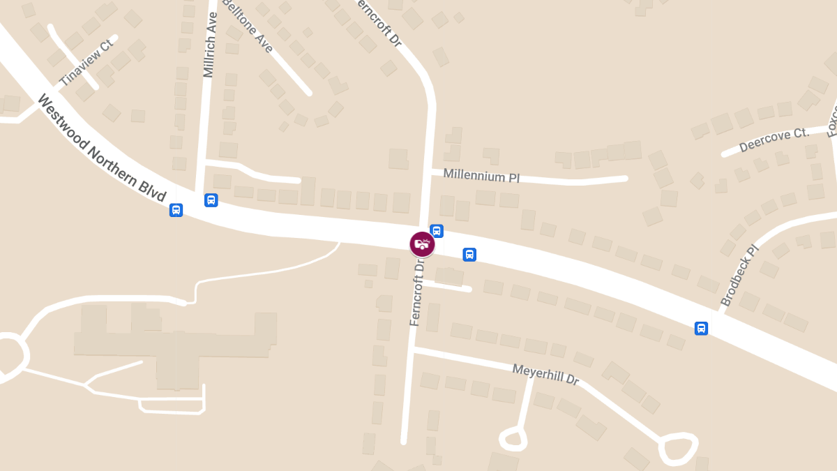 Traffic Collision with Injuries Involving Dodge Ram at Westwood Northern Blvd & Ferncroft Dr
