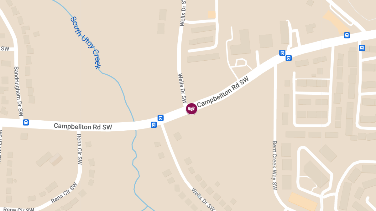 Traffic Collision with Injuries at 2468 Campbellton Rd SW