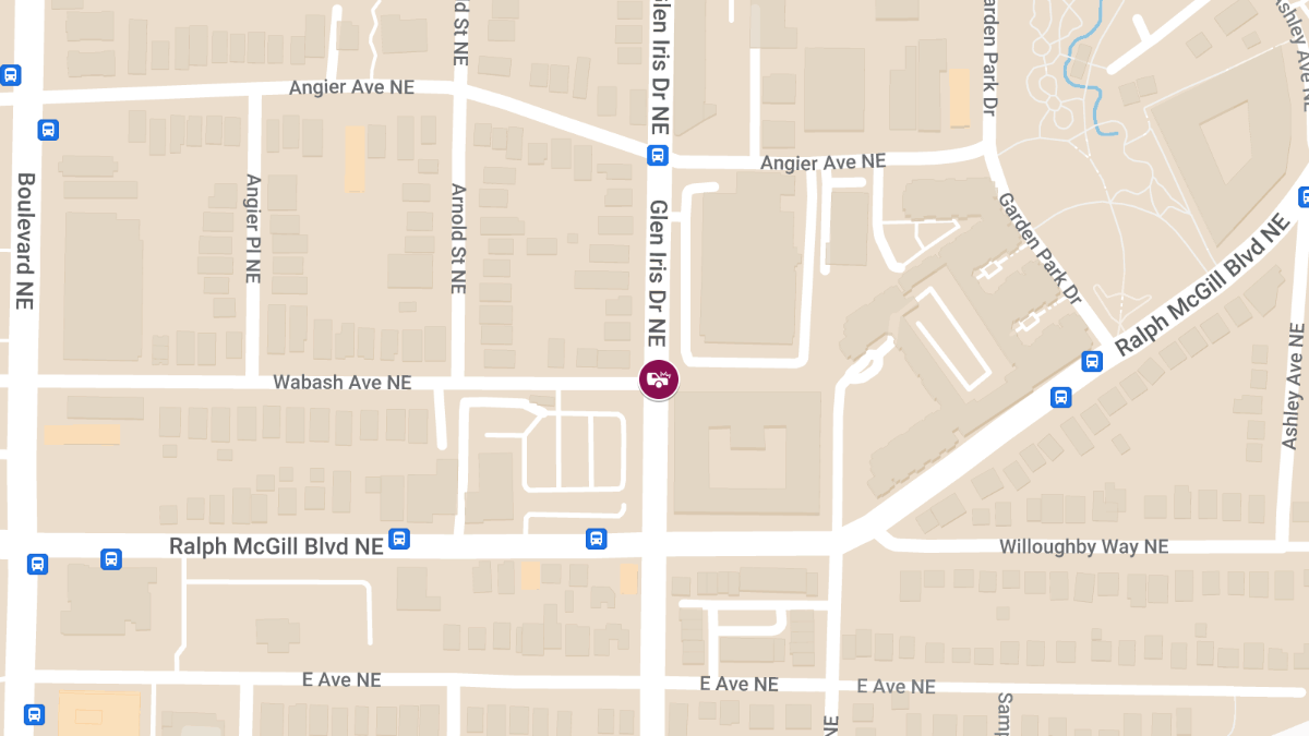 Traffic Collision with Injuries at 590 Ralph McGill Blvd NE