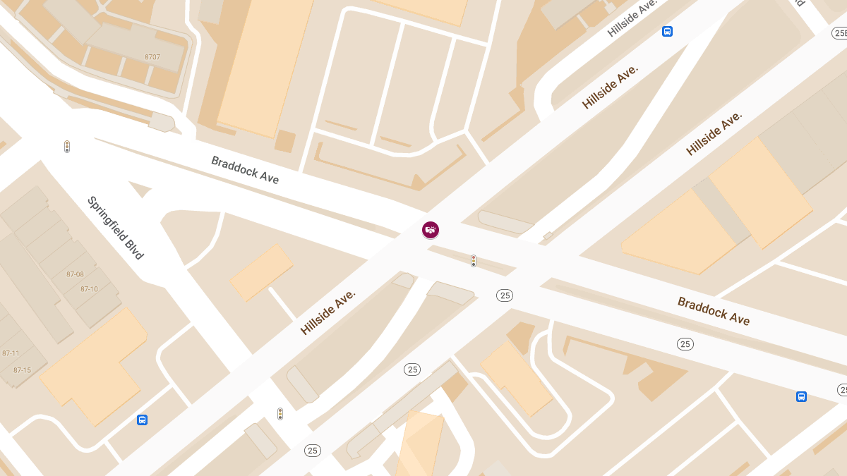 Traffic Collision with Injuries at Hillside Ave & Braddock Ave