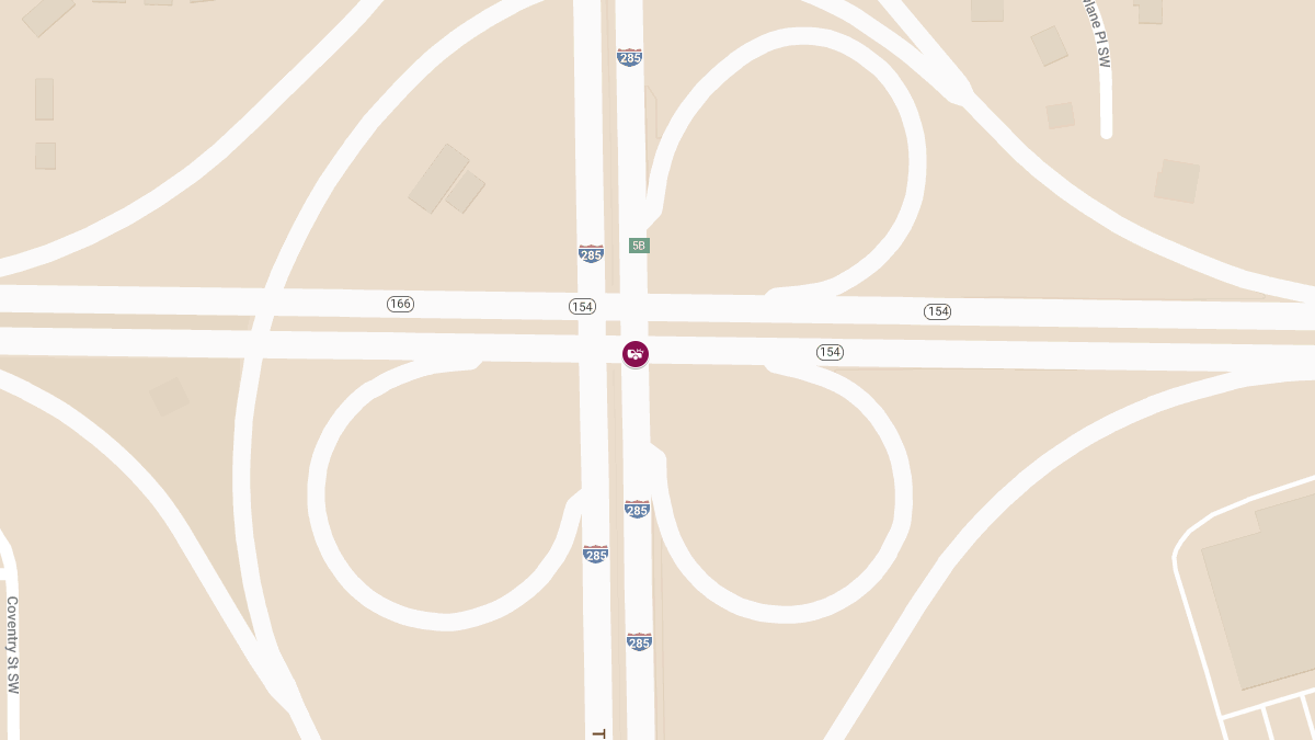 Traffic Collision with Injuries at I-285 N & Arthur Langford Pkwy E