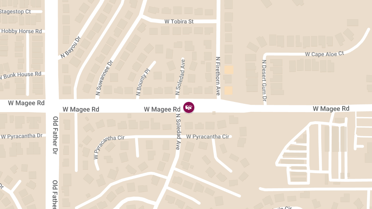Traffic Incident at W Magee Rd & N Soledad Ave