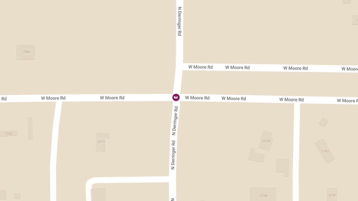 Traffic Incident with Injuries at W Moore Rd & N Derringer Rd
