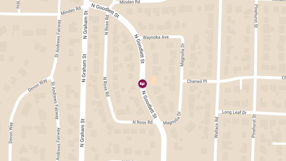 Two-Car Accident at N. Goodlett Street Results in Injuries