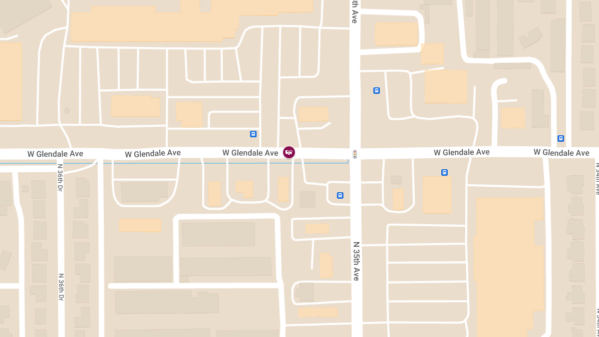 Two-Car Collision with injuries at 3517 W Glendale Ave