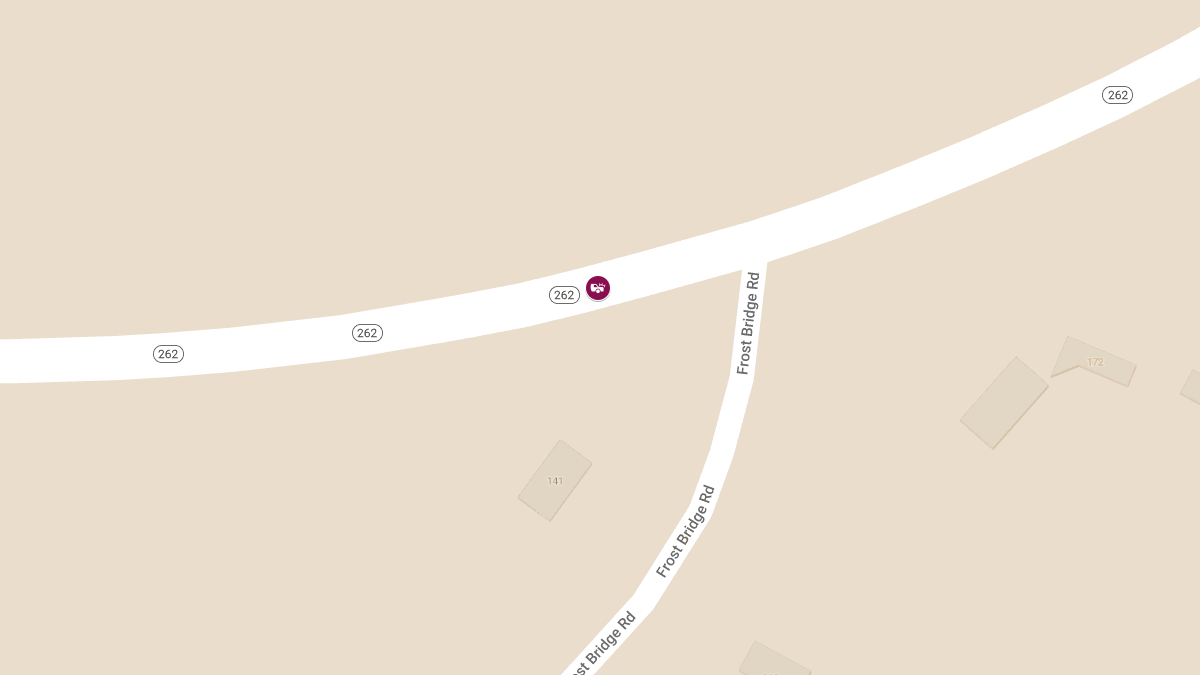 Two Injured in Car Crash on Route 262 near Frost Bridge Rd