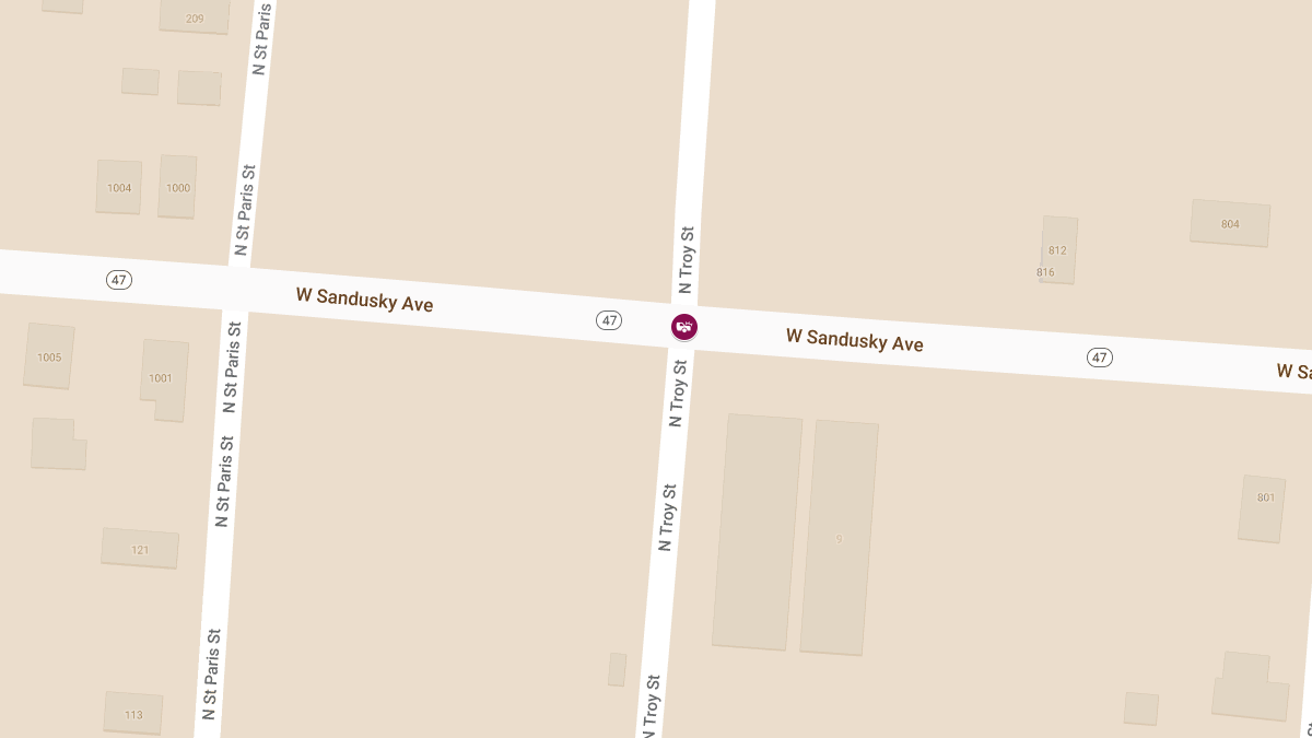 Two Injured in Two-Vehicle Crash at Troy Rd & West Sandusky