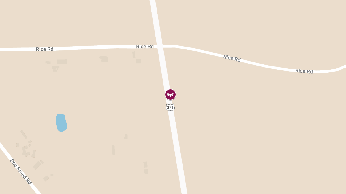 Two Killed in Two-Vehicle Crash on US-371 South of Rice Rd