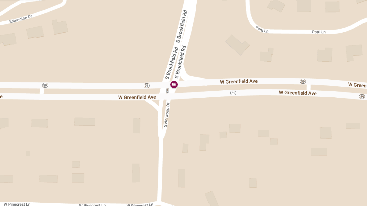Two-Vehicle Accident at Greenfield Ave & Brookfield Rd