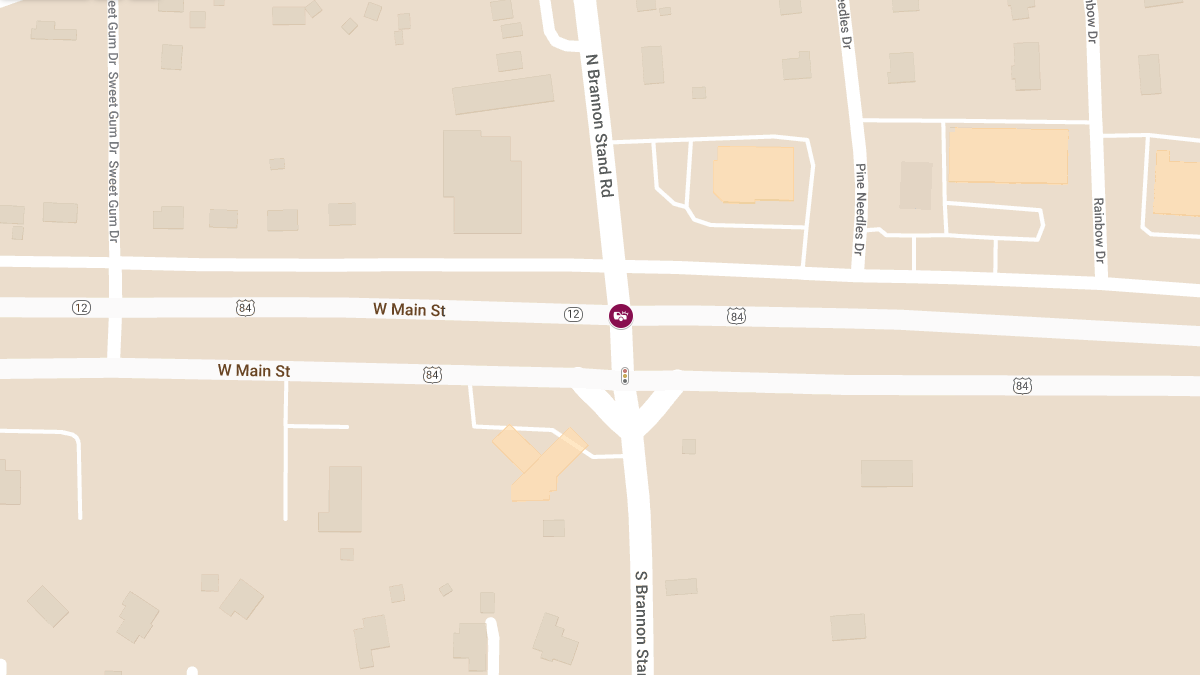 Two-Vehicle Accident at W Main St & Brannon Stand Rd with Injuries