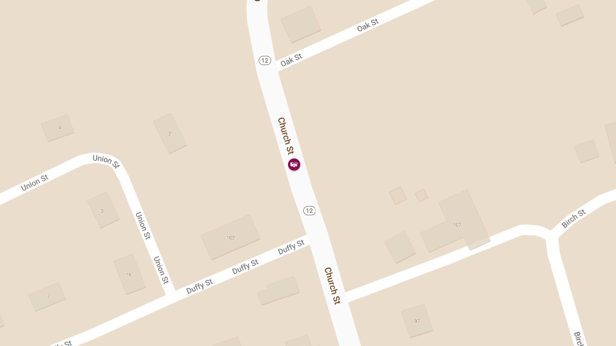 Two-Vehicle Accident on Church St (RT-12), Road Closure