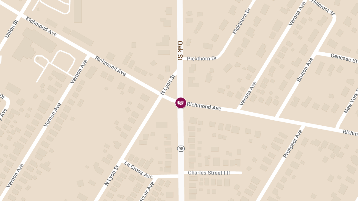 Two Vehicle Accident with Injuries at Oak Street & Richmond Avenue