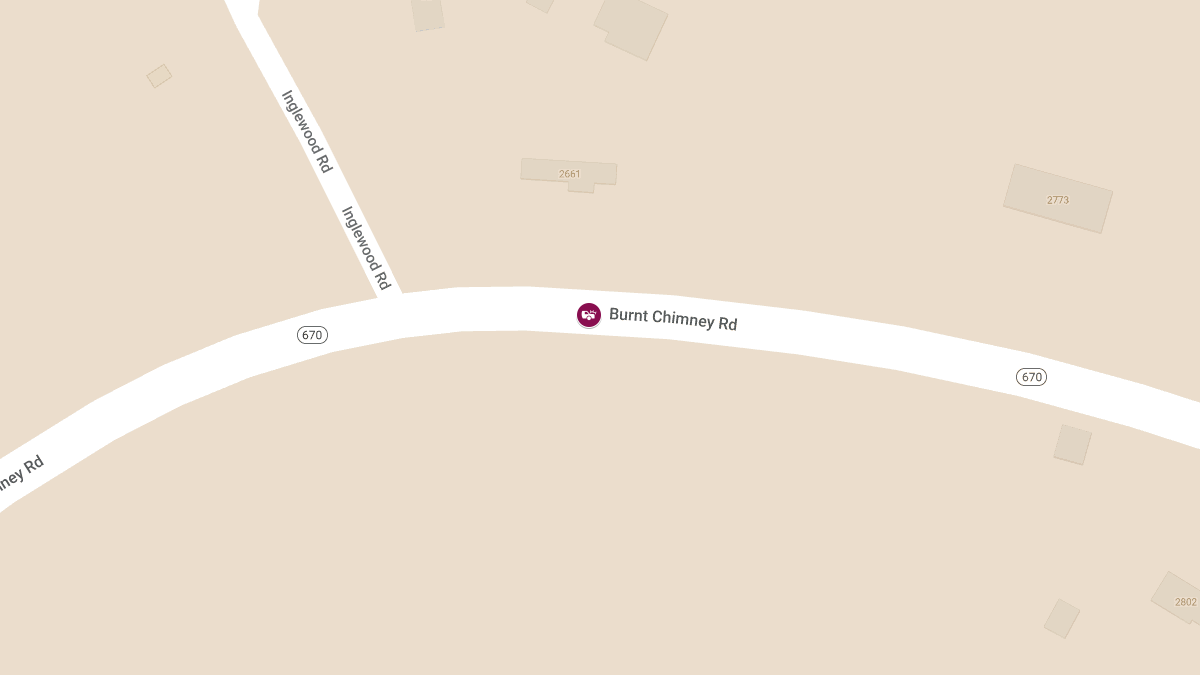 Two-Vehicle Accident with Injuries on Burnt Chimney Rd near Inglewood Rd