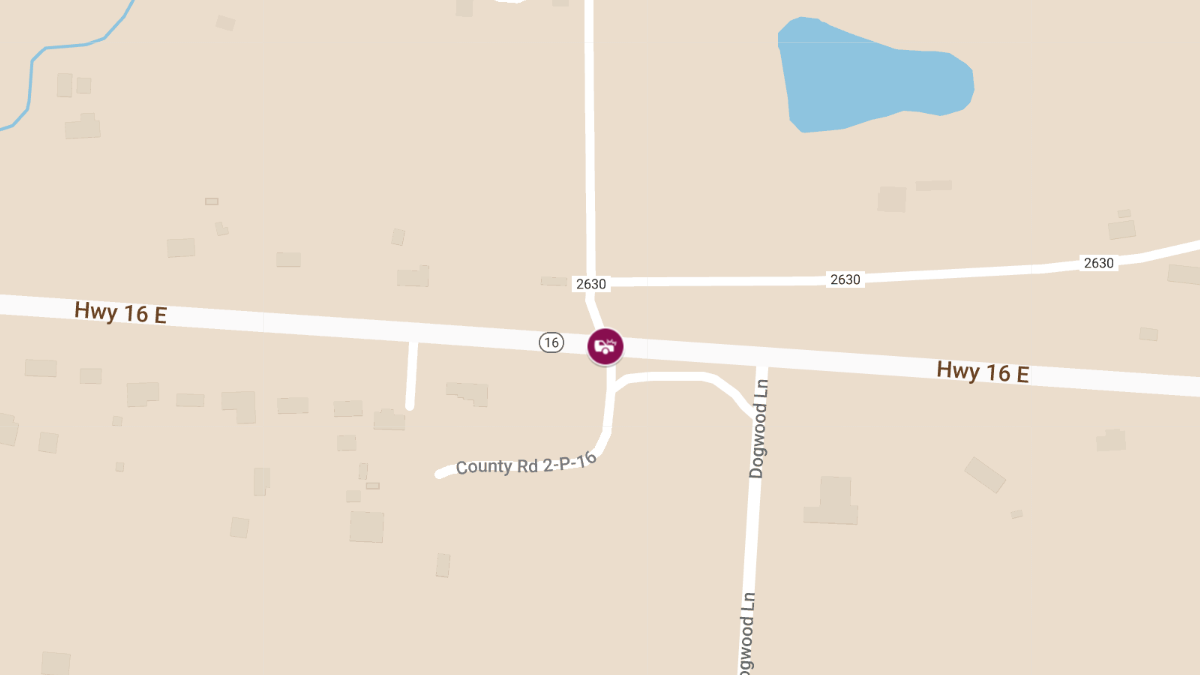 Two-Vehicle Accident with Injuries on Highway 16 West Near 1147