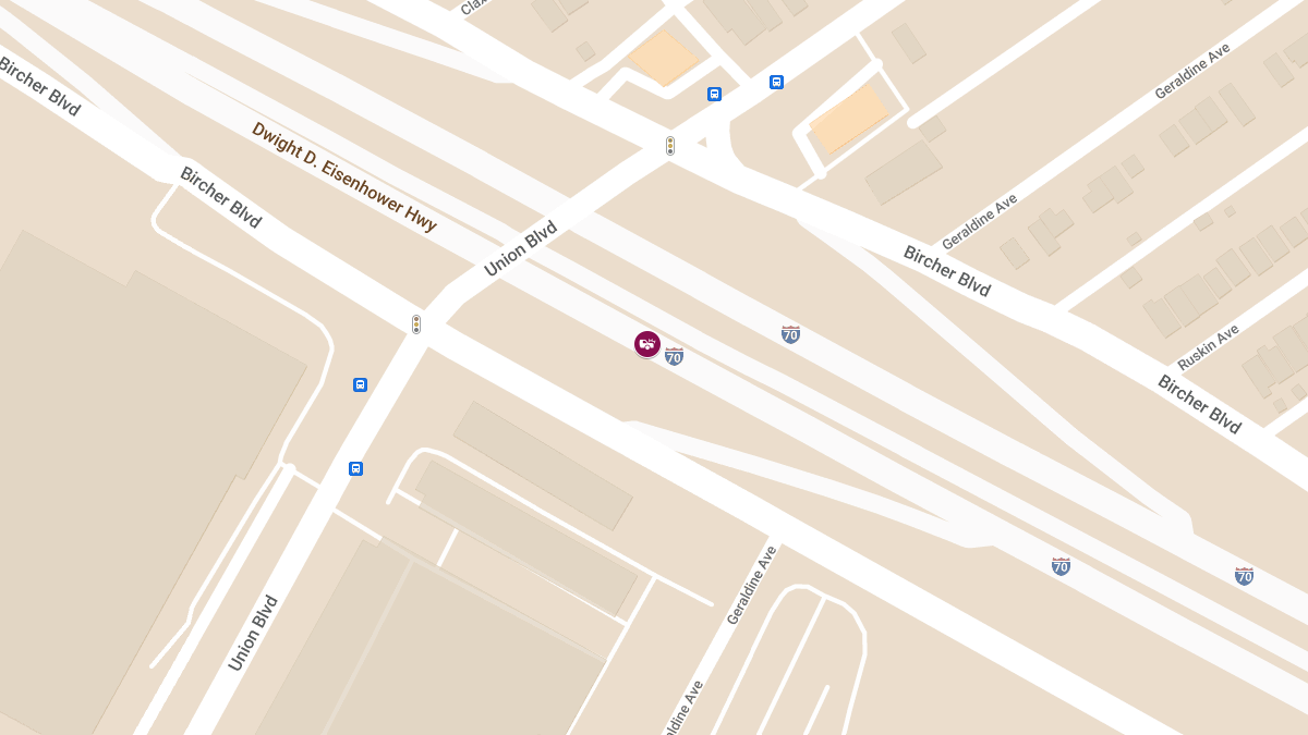 Two-Vehicle Accident with Injuries on I-70 EB East of Airflight