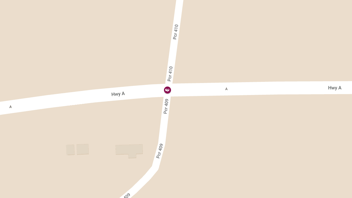 Two-Vehicle Collision at Route A & County Rd 409