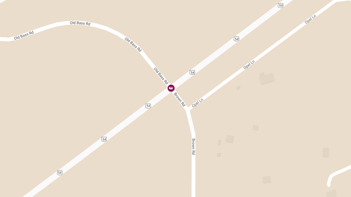 Two-Vehicle Collision on US 54 at Old Bass Rd