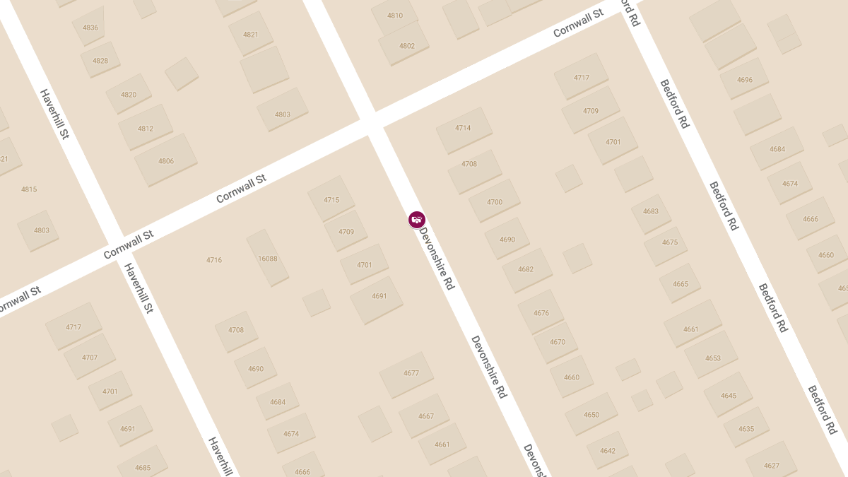 Two-Vehicle Collision with Injuries at 4714 Devonshire Rd