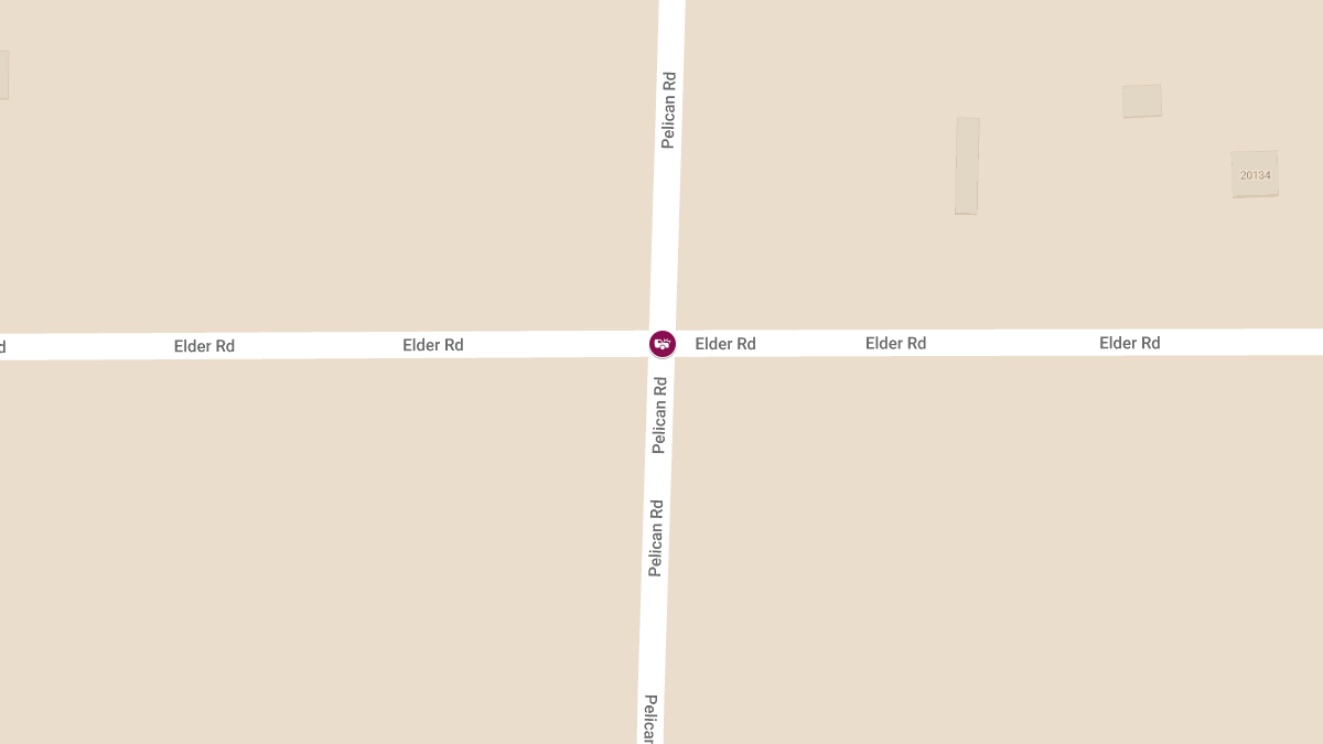 Two-Vehicle Collision with Injuries at Elder Rd & Pelican Rd