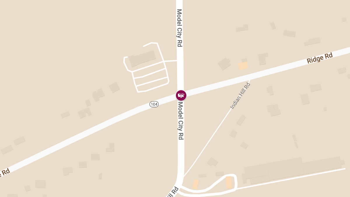 Two-Vehicle Crash With Injuries at Model City Rd & Ridge Rd