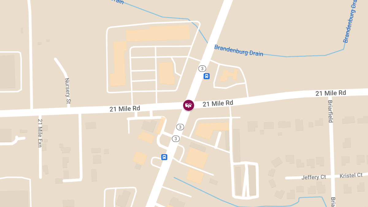 Two-Vehicle Crash at 21 Mile Rd & Gratiot Ave