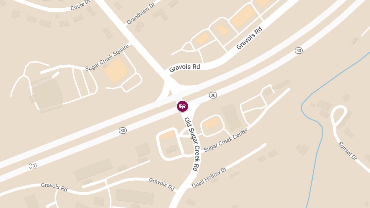 Two-Vehicle Crash on Hwy 30 at Old Sugar Creek Rd