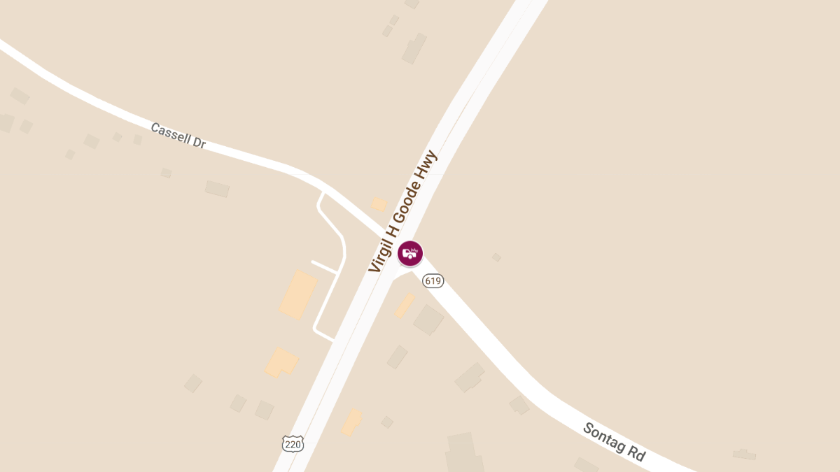 Two-Vehicle Crash on Rt. 220 Virgil H. Goode Hwy at Sontag Rd Causes Injuries