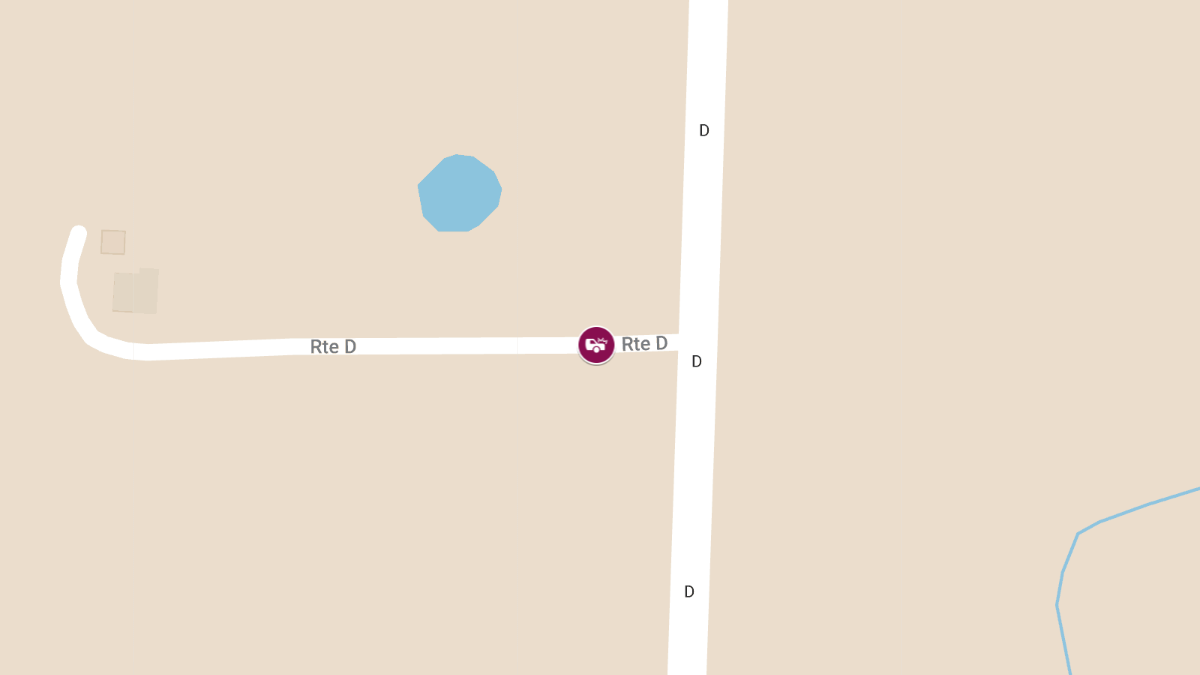 Two-Vehicle Crash on Rt. D Near Stella