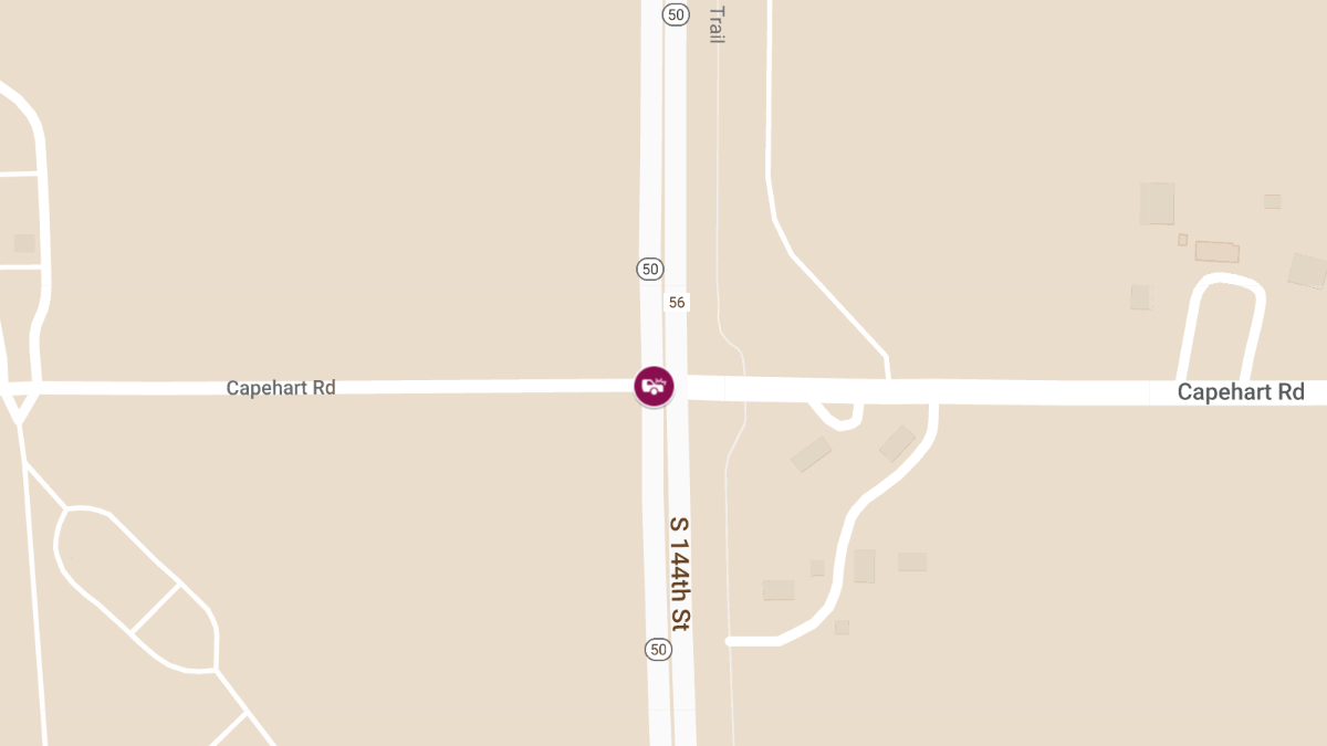 Two-Vehicle Crash with Injuries at Hwy 50 and Capehart Rd