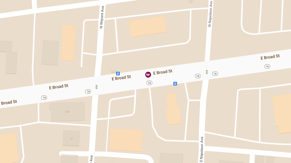 Two-Vehicle Crash with Injuries on E Broad St