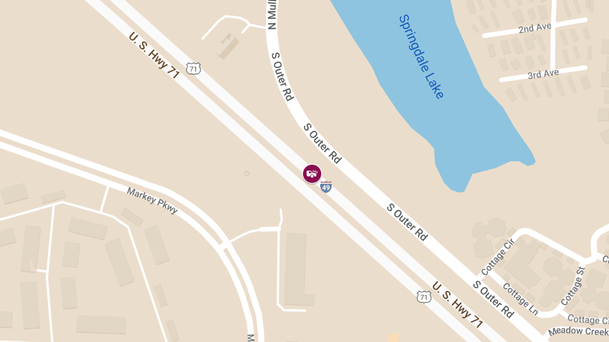 Two-Vehicle Crash with Injuries on I-49 at Mile Marker 165