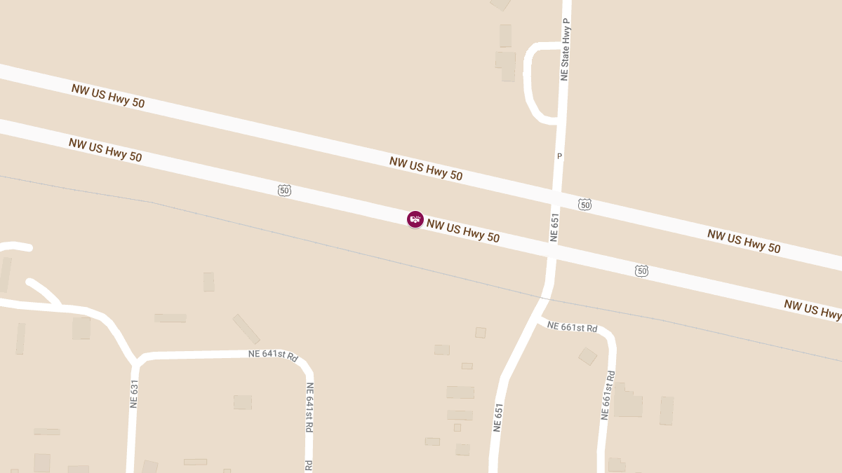 Two-Vehicle Crash with Multiple Injuries on US-50 West of NE 651 Rd