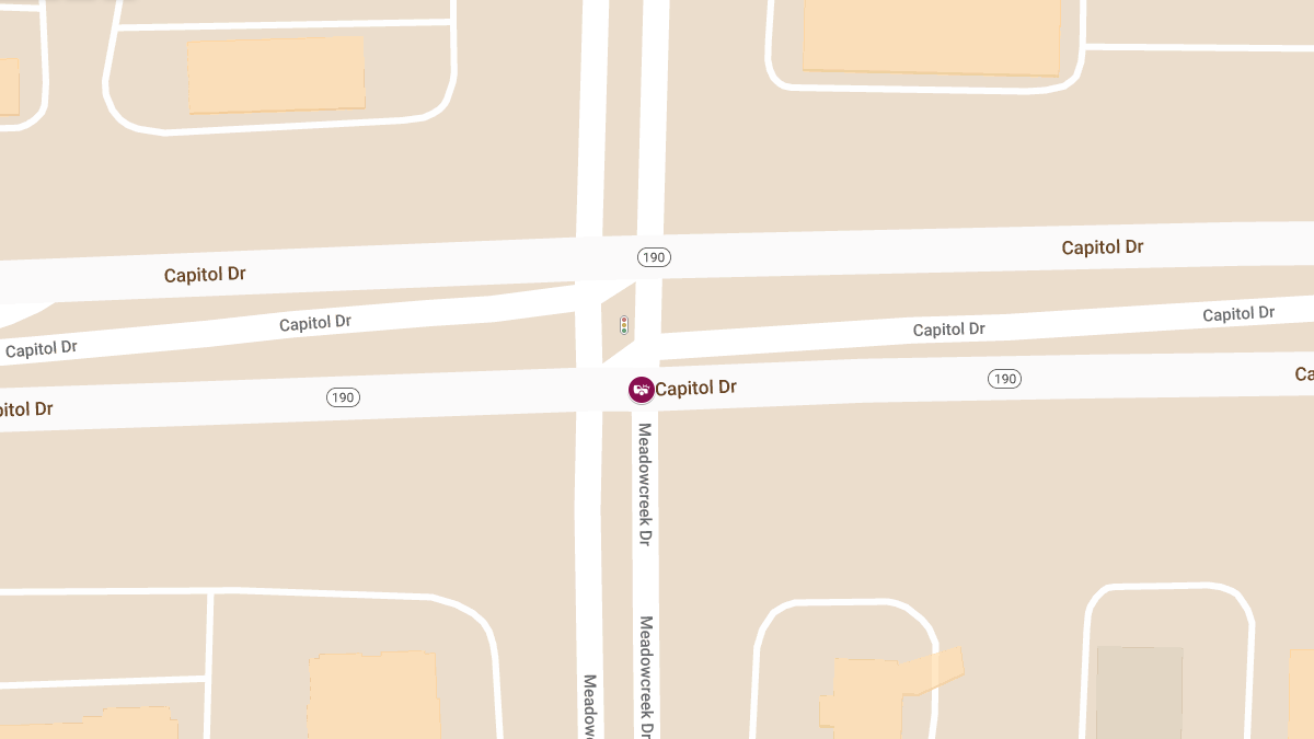 Two-Vehicle T-Bone Accident at Capitol Dr & Meadowcreek Dr