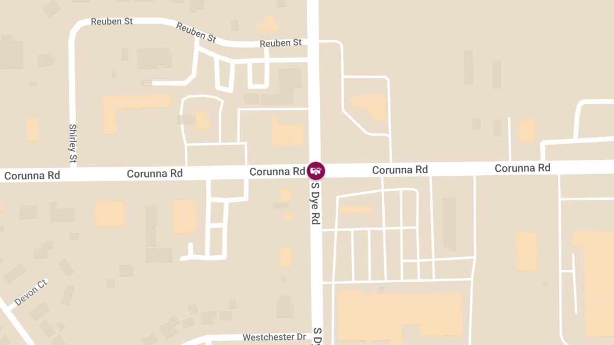 Vehicle Accident at S Dye Rd & Corunna Rd