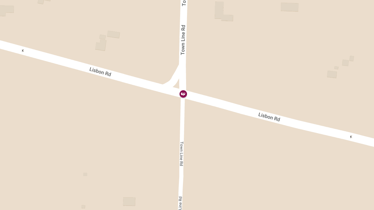 Two-Vehicle Accident at Town Line Rd & Lisbon Rd Causes Injuries