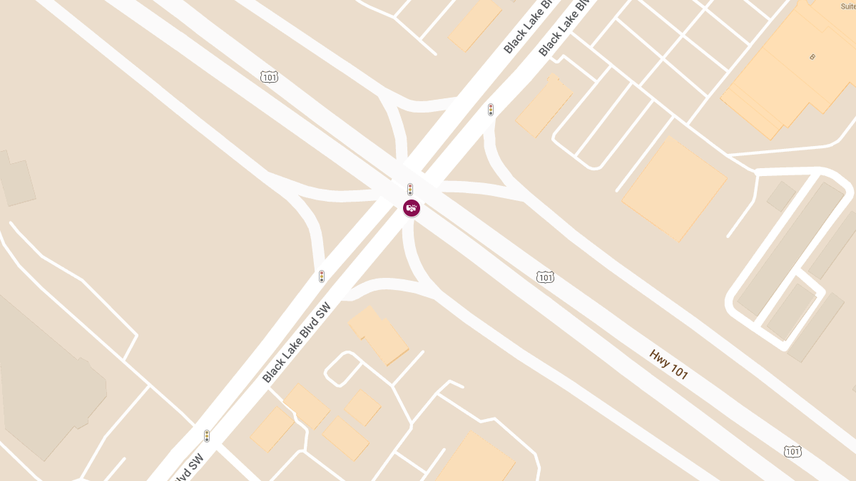 Vehicle Accident on Northbound US 101 at Black Lake Blvd