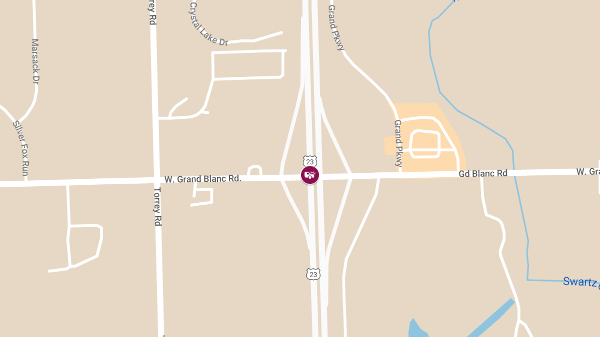 Vehicle Accident on SB US 23 at W Grand Blanc Rd Exit Ramp